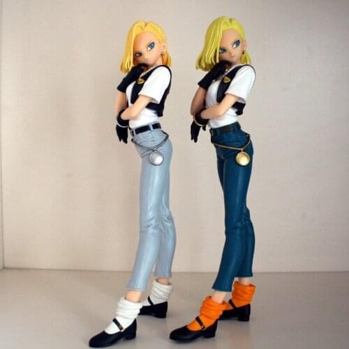 25cm Japanese Anime Figure Lazuli No. 18 Android 18 Anime PVC Action Figure Toy Game Statue Collectible Model Doll Figma Gift