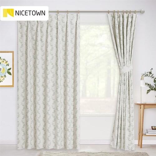 NICETOWN 1PC Blackout Curtains Field Flower Print Decorate Luxury Curtains for Living Room Office Decoration Modern