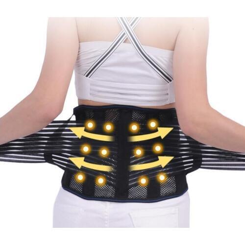 Women Self-heating Magnetic Therapy Waist Belt Lumbar Support Back Waist Support Brace Double Band With Three Gaskets Adjustable