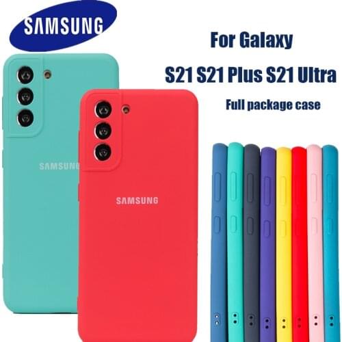 Liquid Silicone Phone Case For Samsung Galaxy S21 Plus Ultra TPU No Fingerprint Cover Soft-Touch Finish Back Protective