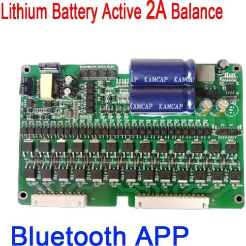 2S ~ 24S 2A eBike Bluetooth APP Lithium Battery Active Equalizer Balance BMS Li-ion Lipo Lifepo4 LTO Balancer Protection Board