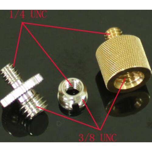 3 New ADAPTERS Tripod / Monopod camera metal adapter 1/4" 3/8" Assortment 5D2 7D