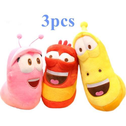3pcs/lot Fun Insect Slug Creative Larva Plush Toys Cute Stuffed Worm Dolls for Children Kawaii Birthday Gift Korean Anime Toys