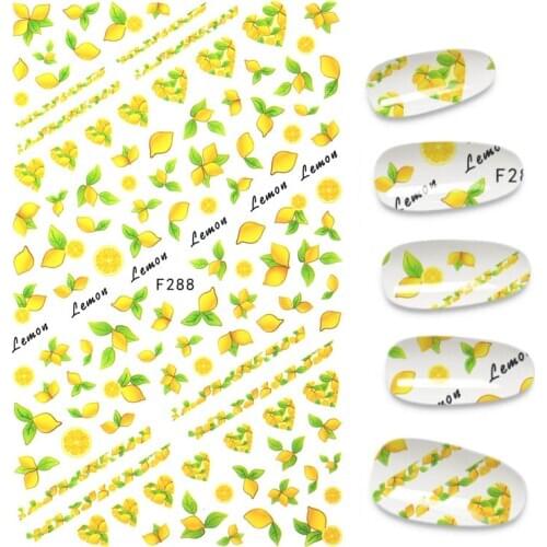 3D The New Nail Sticker fruit stickers for nail Foil Design Fashion Manicure Stickers