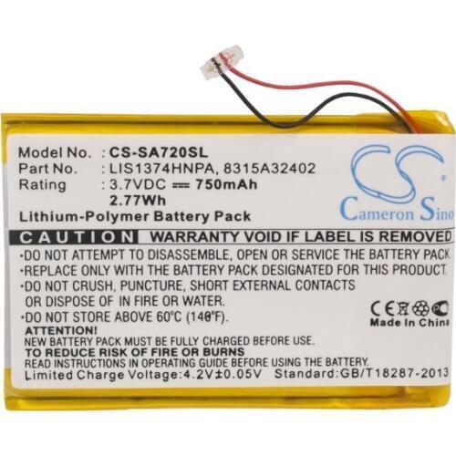 Cameron Sino Battery For SONY NWZ-820, NWZ-A720,NWZ-A726,NWZ-A728,NWZ-A729BLK,NWZ-A826,NWZ-A828,NWZ-A829, NWZ-S738, NWZ-S738FBNC