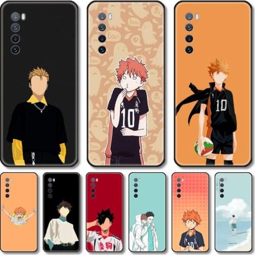 Haikyuu volleyball Phone Case For Huawei Nova 2 3 4 5 6 7 8 SE i E Pro Lite black cell shell