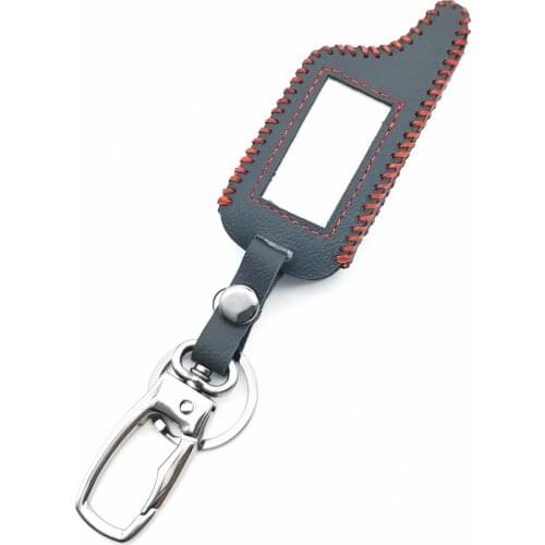 Carrying Genuine Leather Russian Version Car Alarm System Cover For Scher-Khan Logic A B LCD Two Way Remote Case Cover