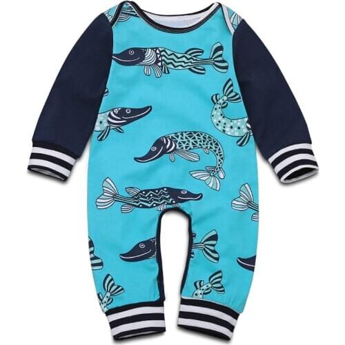 Spring Autumn Baby Romper Casual Jumpsuit Infant Cartoon Printing Long Sleeve Kids Boy Girl Fashion Rompers