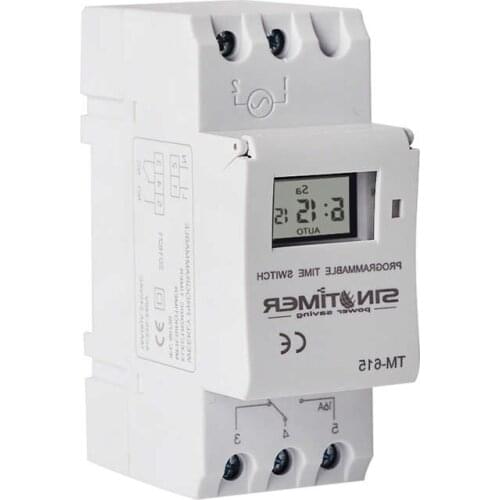 Quality Sinotimer Tm-615H-30A Electronic Weekly 7 Days Programmable Digital Time Switch Relay Timer Control Ac 30A Din Rail Moun