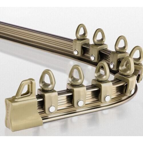 Aluminum Alloy Curtain Track Curtain Rod Ceiling Side Installation Single Durable Triple Curtain Accessories Customized
