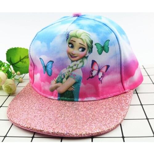 Disney children cartoon spiderman frozen princess peak cap baseball sun hat boy girl student fashion baby hat