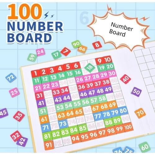 Book Clip Design Magnetic 1-100 Number Board Math Toy Teaching Children Number Sense Training Early Education Toy For Kids