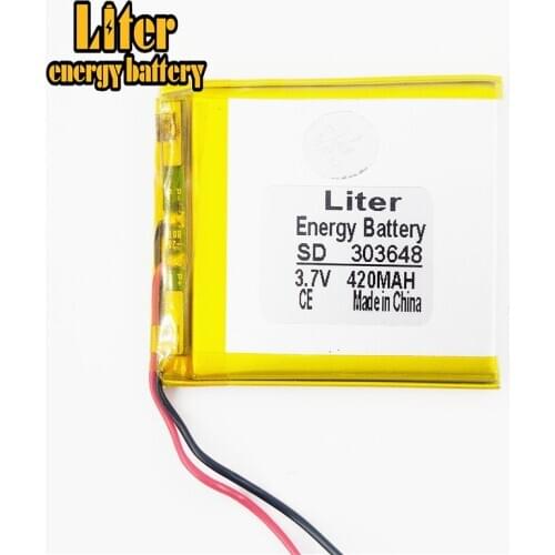 3.7V,420mAH,303648 polymer lithium ion / Li-ion battery for GPS,mp3,mp4,mp5,dvd,bluetooth,model toy mobile bluetooth