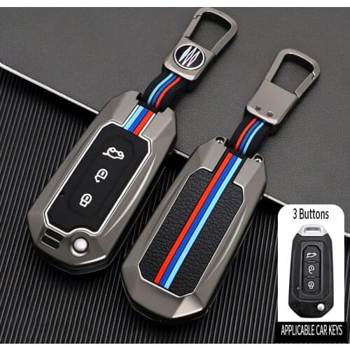 Metal Car Smart Key Case Cover For Ford Mondeo Galaxy Focus S-Max C-Max Ranger Transit ST Protector Protector Fob Accessories