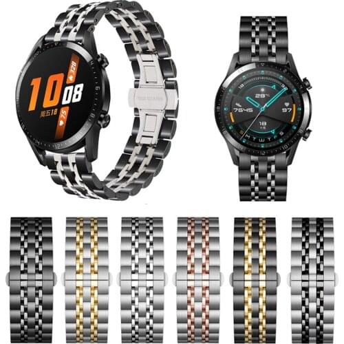 Metal Stainless Steel Classic Wrist Strap for HUAWEI WATCH GT 2 46mm gt 2e Band Bracelet Watchband for HONOR Magic 2 WristBand