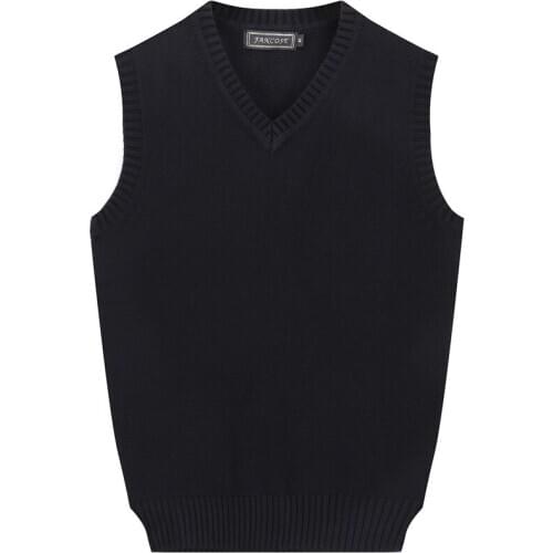 Mens Knitted Woolen Vest Solid Color Sleeveless Sweater V-neck Korean-style Waistcoat Slim Fit Yarn Vest MENS Wear Vest