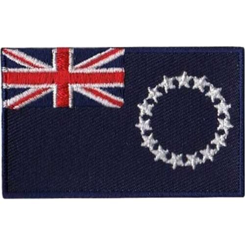 Cook Islands Applique Patch Made of Twill with Heat Cut Broder and Iron On Backing Accept Custom MOQ50pcs free shipping by Post