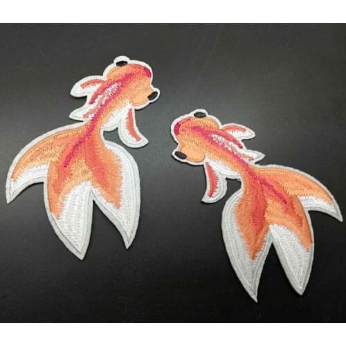 Big Size Fish Iron On Patch Embroidered Clothes Patch For Clothing Clothes Stickers Garment