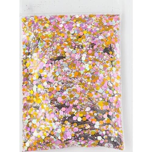 New!50g Nail polish Holographic AB Nail Glitter Flakes Sparkly Sequins Hexagon Paillette Nail Art Decoration Accessories 12Color