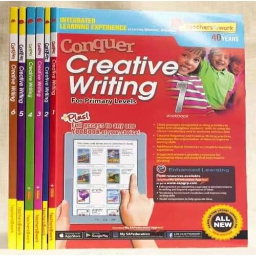 6 Pcs/Set Sap Conquer Creative Writing Book Grade 1-6 Children Singapore Primary School Learning Write English Grammar Textbook