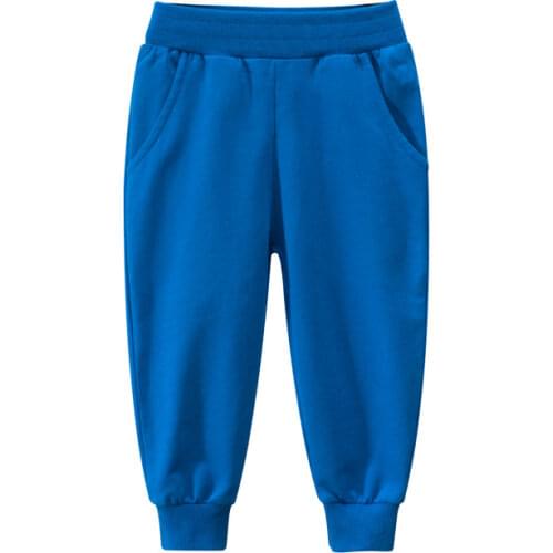 Autumn New Boys Pants Casual Cotton Elastic Trousers Children Elastic Waist Straight Pants Solid Color Kids Sweatpant for Girl