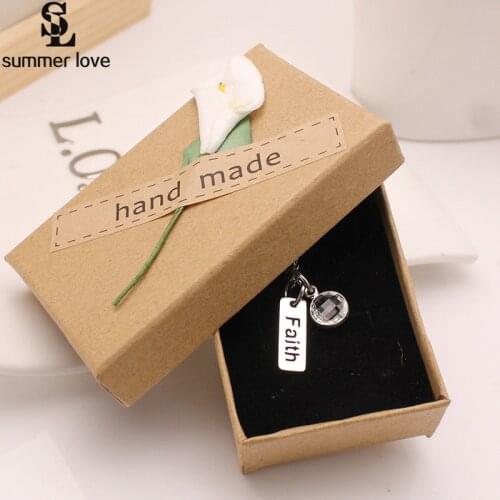 Word Hope Pendant Necklace Women Stainless Steel Engraved Inspirational Jewelry Love Dream Faith Necklace Dream Best Friend Gift