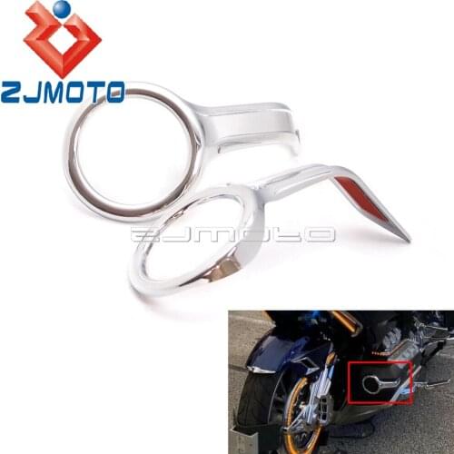 Pair Chrome 2.56" Fog Light Trim Rings Front Cowl for Honda Goldwing GL1800 F6B Gold Wing 2018-up 2021 LED Spot Light Housing