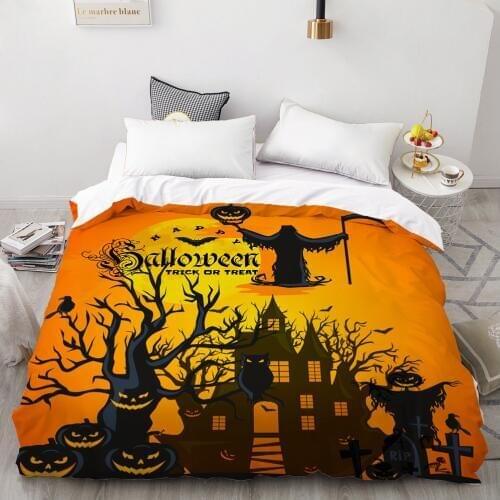 3D Cartoon Duvet Cover for Kids/baby/children/boys,Comforter/Quilt/Blanket case Bedding 220x240/200x200 Halloween Horror forest
