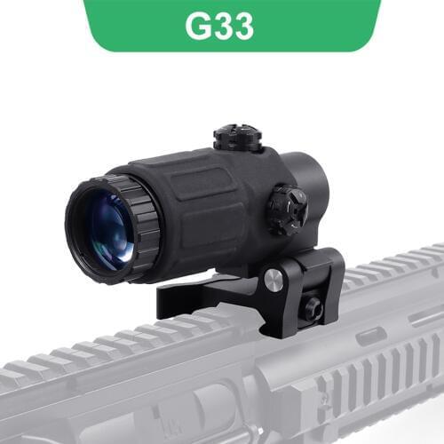 Sight G33 Airsoft 3X Magnifier With Switch to Side Quick Detachable QD Mount For Hunting Black Apply 552 553 558 551 Red dot