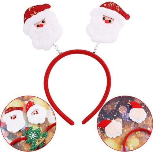 Christmas Headband Santa Elk Xmas Hair Band Clasp Headwear Head Hoop For Xmas home Party Hairband head hoop Christmas kid Gift