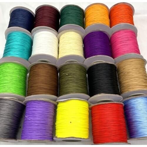 10Yards/lot 0.5mm Leather Line Waxed Cord Cotton Thread String Strap Necklace Rope For Jewelry Making DIY Bracelet Supplies