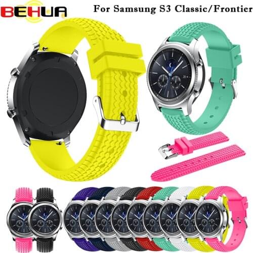 Sports Silicone Watch band Strap for Samsung Gear S3 Frontier Band for Gear S3 Classic Rubber Watchband Replacement Wristband