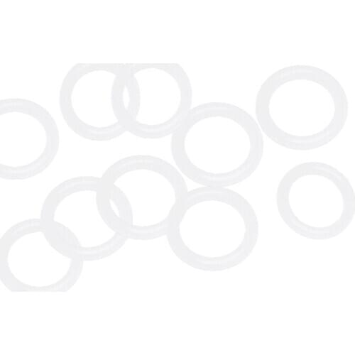 Uxcell Silicone O-Rings 16mm OD, 11.2mm ID, 2.4mm Width, Seal Gasket White 10Pcs