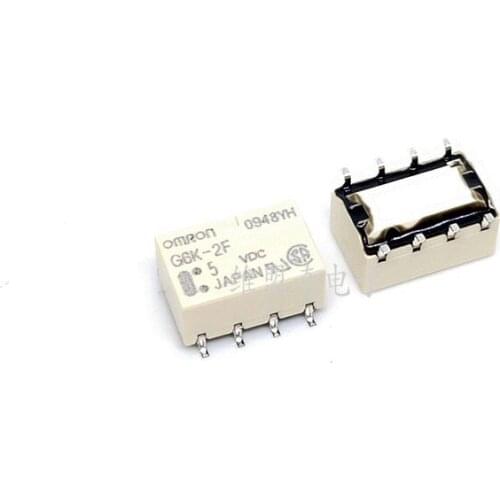 10PCS/LOT Signal Relay G6K-2F 2P-5VDC 12VDC Two Open And Closed