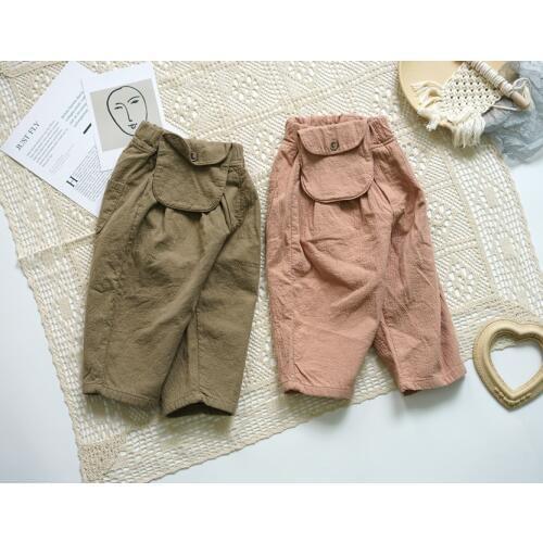 2020 Children Cotton Linen Pants Children 9 Pants Pocket Bag Cotton Linen Pants boy pants toddler girl pants