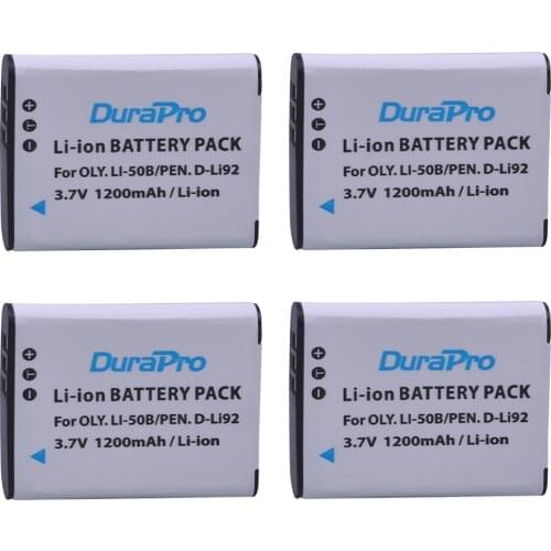 4Pc Li-50B LI50B LI 50B Battery for OLYMPUS SP 810 800UZ U6010 U6020 U9010 SZ14 SZ16 D755 SZ30 SZ20 XZ-1 SZ31 SZ16