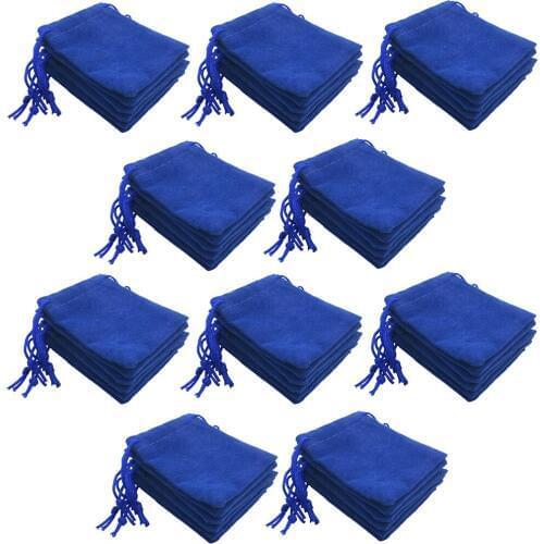 50 Pieces Velvet Bag Drawstring Jewelry Pouches Candy Wedding Christmas Favors