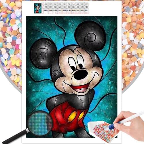 Diamond Painting Cartoon Superstar Animal 5D DIY Mosaic Embroidery Square Round Mickey Cross Stitch Kit Rhinestone Home Decor