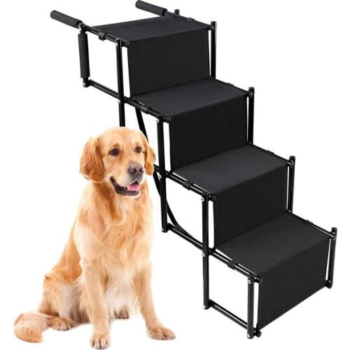 Car Dog Steps Pet Stairs Dog Ramp Lightweight Folding Pet Ladder Ramp Dog Stairs For High Beds, Trucks, Cars And SUV