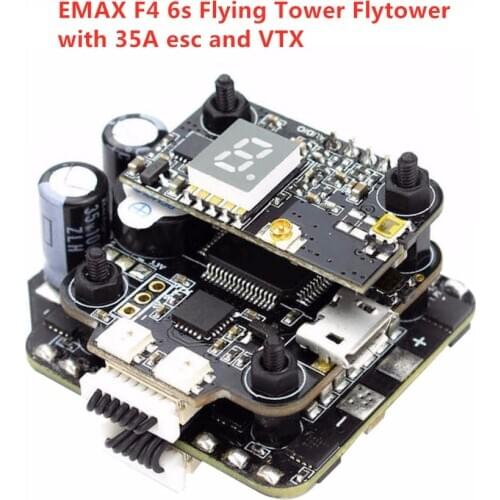 EMAX F4 35A Flying Tower Flytower 4in1 OSD VTX Mini Magnum 2-F4 BLHELI32 35amp 6S Flight Controller RC DIY Racing Drone Aircraft