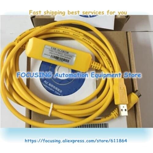 Programming Cable USBACAB230 USB Interface Programming Cable For DVP Series PLC USB-DVP USB-ACAB230 PLC New
