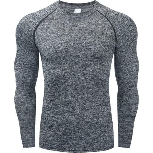 Long Sleeve Compression Shirt Men Quick Dry Running T Shirt Fitness Sport Shirt Male Rashgard Gym Jogging Workout Traning Tights