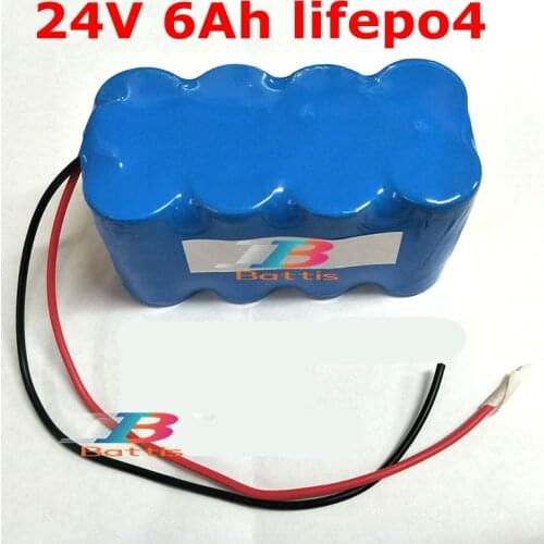 24v 6000mah lifepo4 24V 6AH Lithium bateria for Scooter Monitor electric bike moped Speaker wheelchair Lawn mower +2A Charger