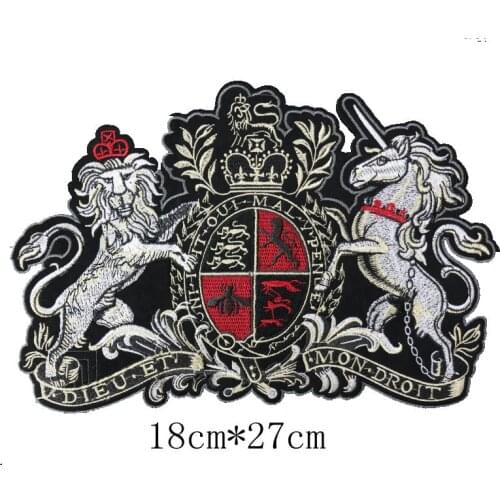 Lion Horse Crown Patch Embroidered Patches Iron on Patches for Clothes stickers applique fabric applications for clothes 1pc new