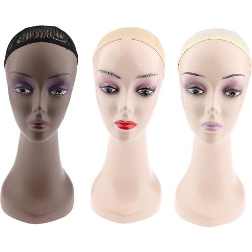 Mannequin Manikin Head Bust Realistic Female Stand for Wigs Hats Display