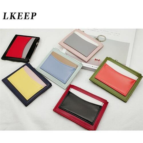 Fashion Women Card Holder Bank Credit Card Holder Female Leather Card Package Coin Purse Business Small Wallet Money Key Bag
