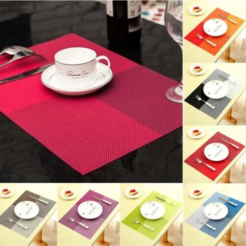New Fashion PVC Dining Table Placemat Europe Style Kitchen Tool Tableware Pad Coaster Coffee Tea Place Mat