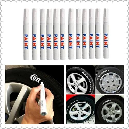 Car Tyre Tread White Waterproof Permanent Paint Marker Pen for MAN BYD Mini Maruti Suzuki Jaguar Fiat Polaris