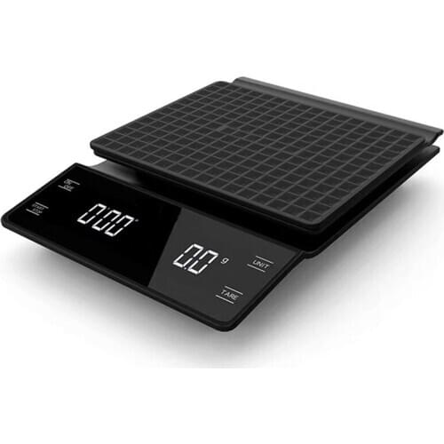 Hand Drip Coffee Scale 0.1G/3Kg Precision Sensors Kitchen Food Scale with Timer Include Waterproof Silicone Pad