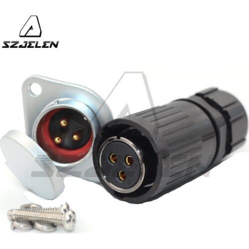 HP20 series, 3pin waterproof and dustproof connector,Plugs and sockets,Electric Power Connector